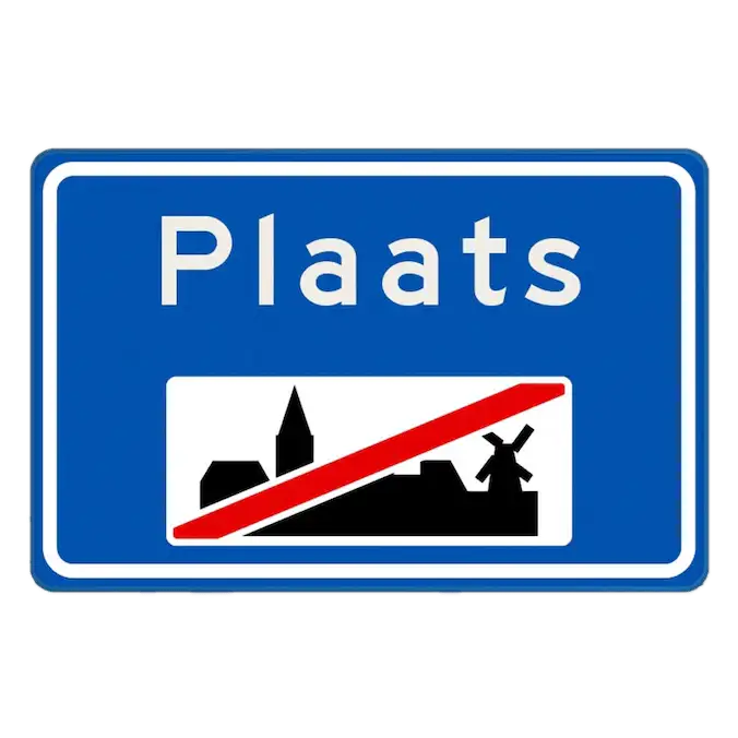 plaatsbord buiten de bebouwde kom