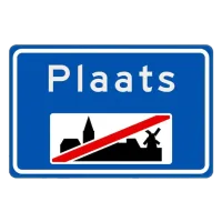 plaatsbord buiten de bebouwde kom