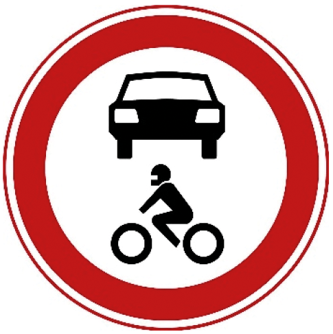 Gesloten voor alle motorvoertuigen.