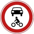 Closed for all motor vehicles.