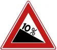 Dangerous descent, for example, 10%.