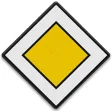 Priority road, you are on a priority road and have priority over other drivers.