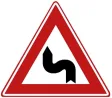 S-bend(s), first to the left.