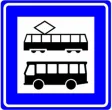 Bus stop / tram stop.