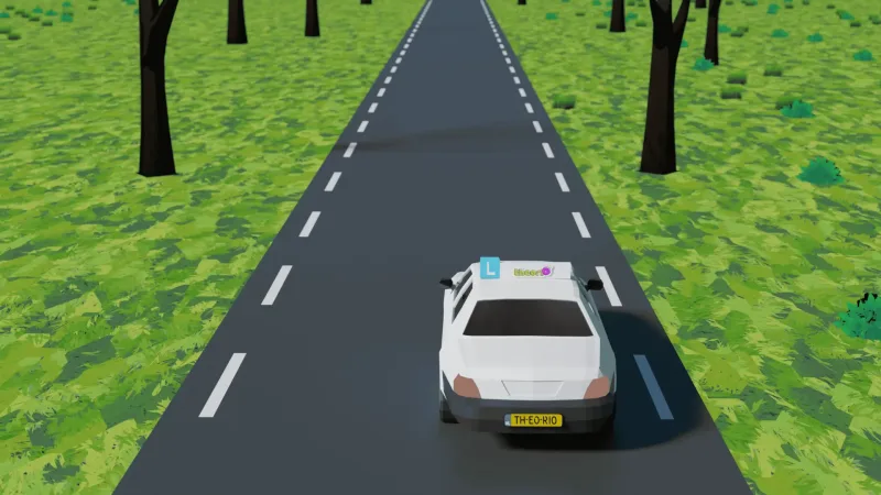 autoweg zonder middenstreep