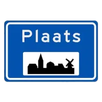 plaat bord binnen de bebouwde kom