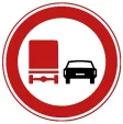 Prohibition for trucks to overtake motor vehicles.