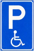 Disabled parking space.