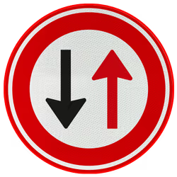 Bord J17 Wegversmalling