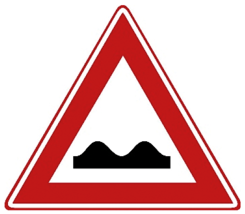 Slecht wegdek.