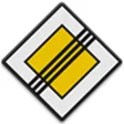 End of priority road, you no longer have priority from other drivers starting here.