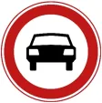 Closed for motor vehicles with more than two wheels.