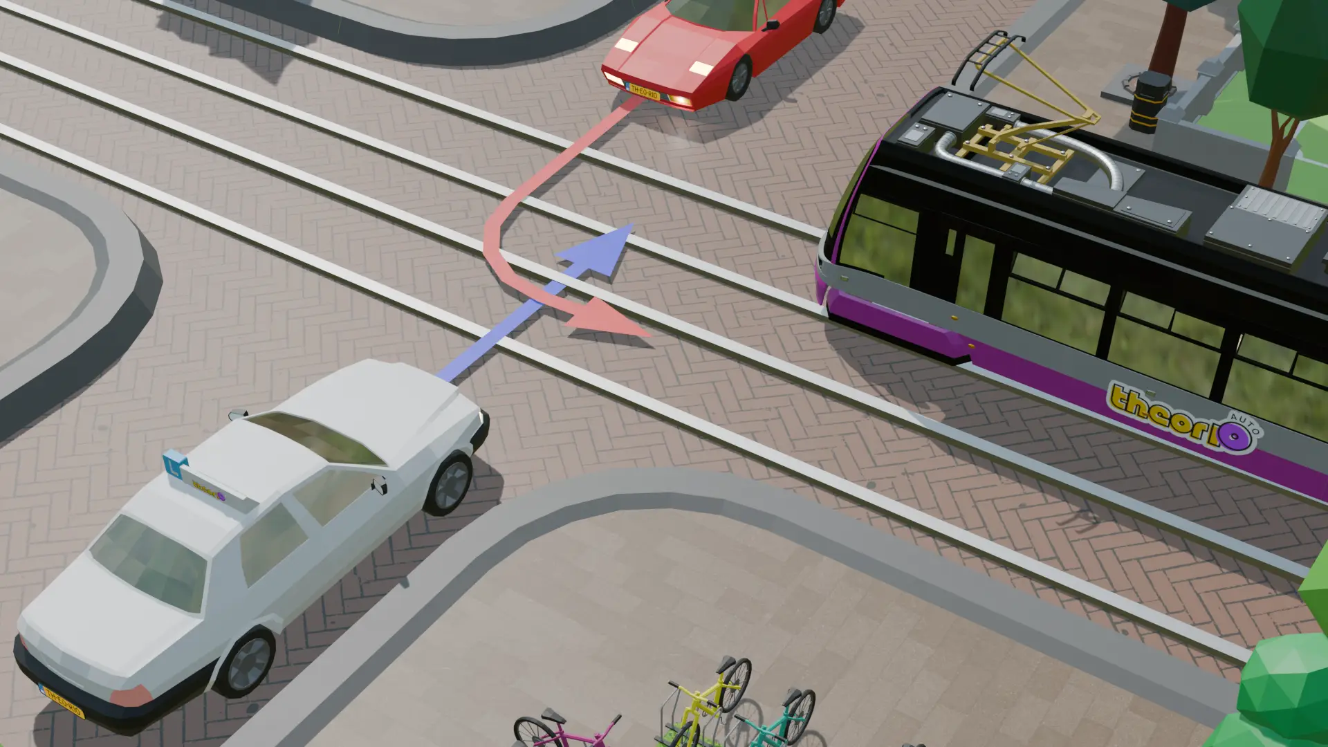 Een tram heeft op een gelijkwaardig kruispunt altijd voorrang op alle andere bestuurders. Dit geldt van links én van rechts.