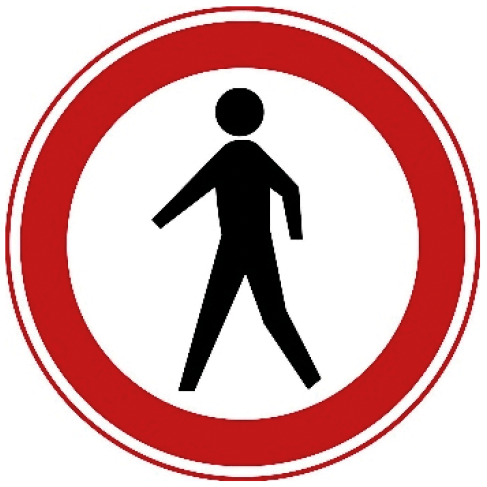 Gesloten voor voetgangers.