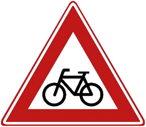 Fietsers en bromfietsers.
