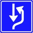 Bypass on the right side of the road.