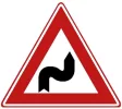S-bend(s), first to the right.