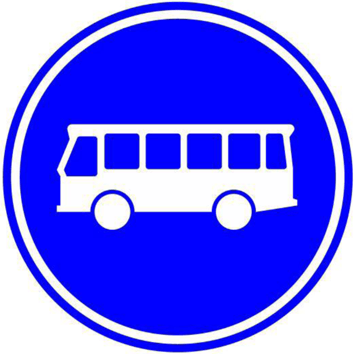 Rijbaan of -strook uitsluitend bestemd voor lijnbussen.