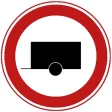 Closed for motor vehicles with a trailer.