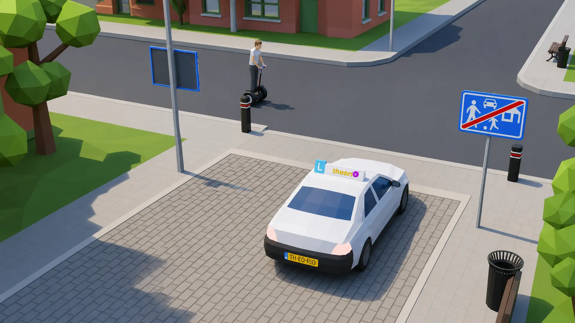 Uitritconstructie met verlaagde trottoirband