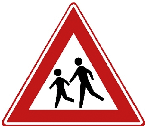 Spelende/overstekende kinderen.
