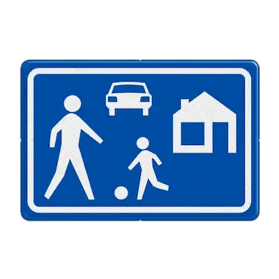 Verkeersbord woonerf