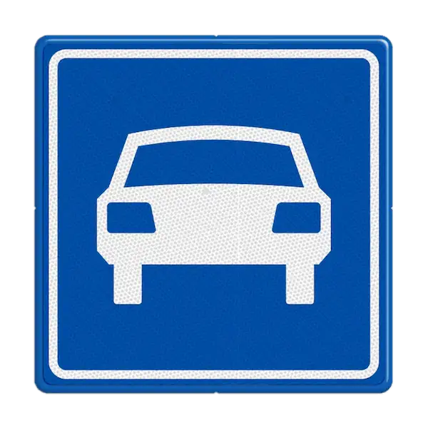 verkeersbord autoweg