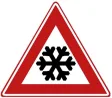 Black ice or snow.