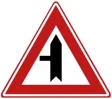 Priority from side road on the left.
